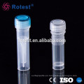Tubo de Cryovial / Cryo de 0.5 ml de plástico con fondo autoestable